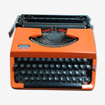 Brother 210 orange vintage typewriter