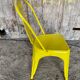 Chaise Industrielle Style TOLIX Metal Jaune Vintage #D709