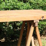 Farm table on trestles, 178 cm x 68 cm