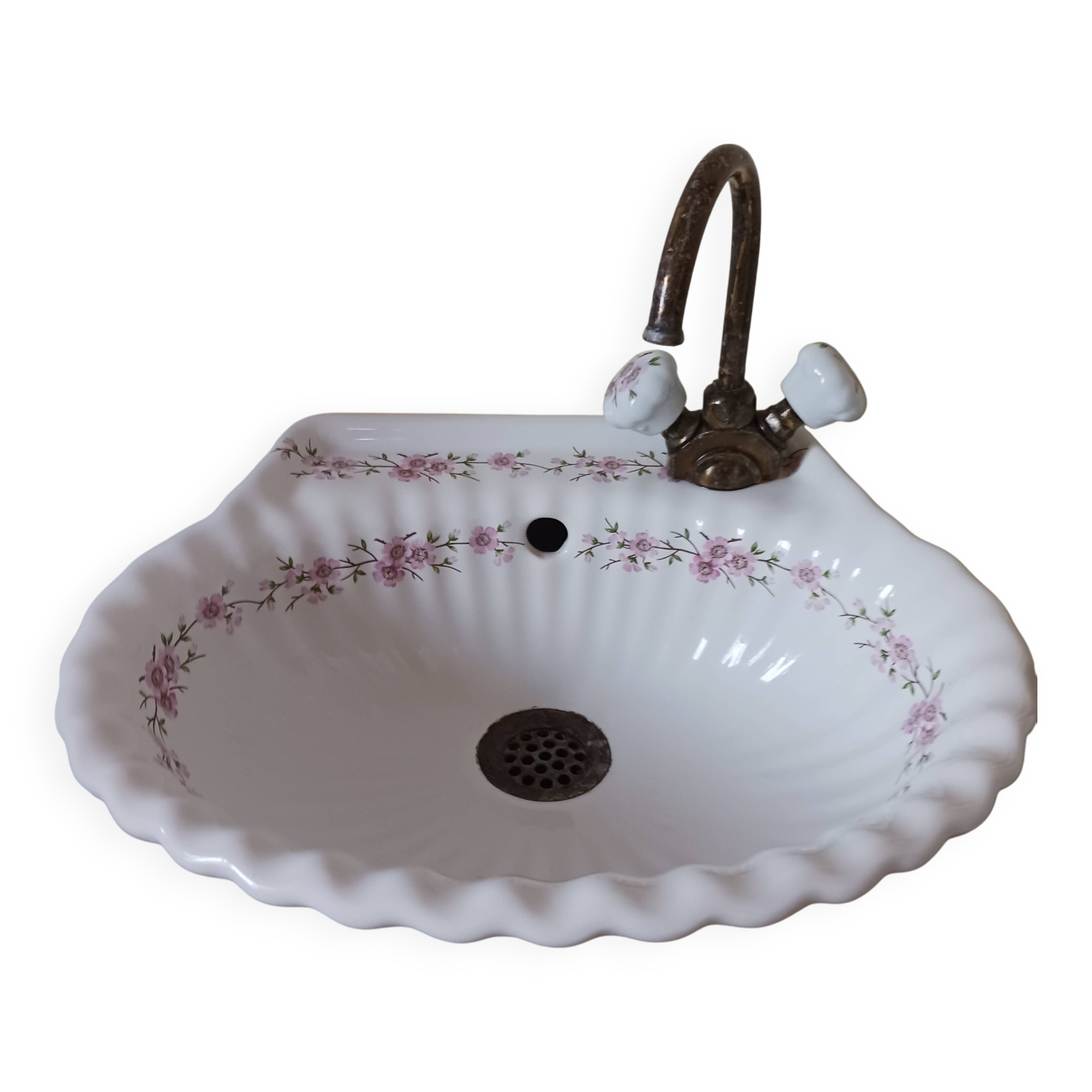 Antique French porcelain washbasin