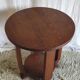 Art Deco pedestal table in solid oak - mid. 20th century