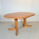 Oval extendable pine dining table in Danish style
