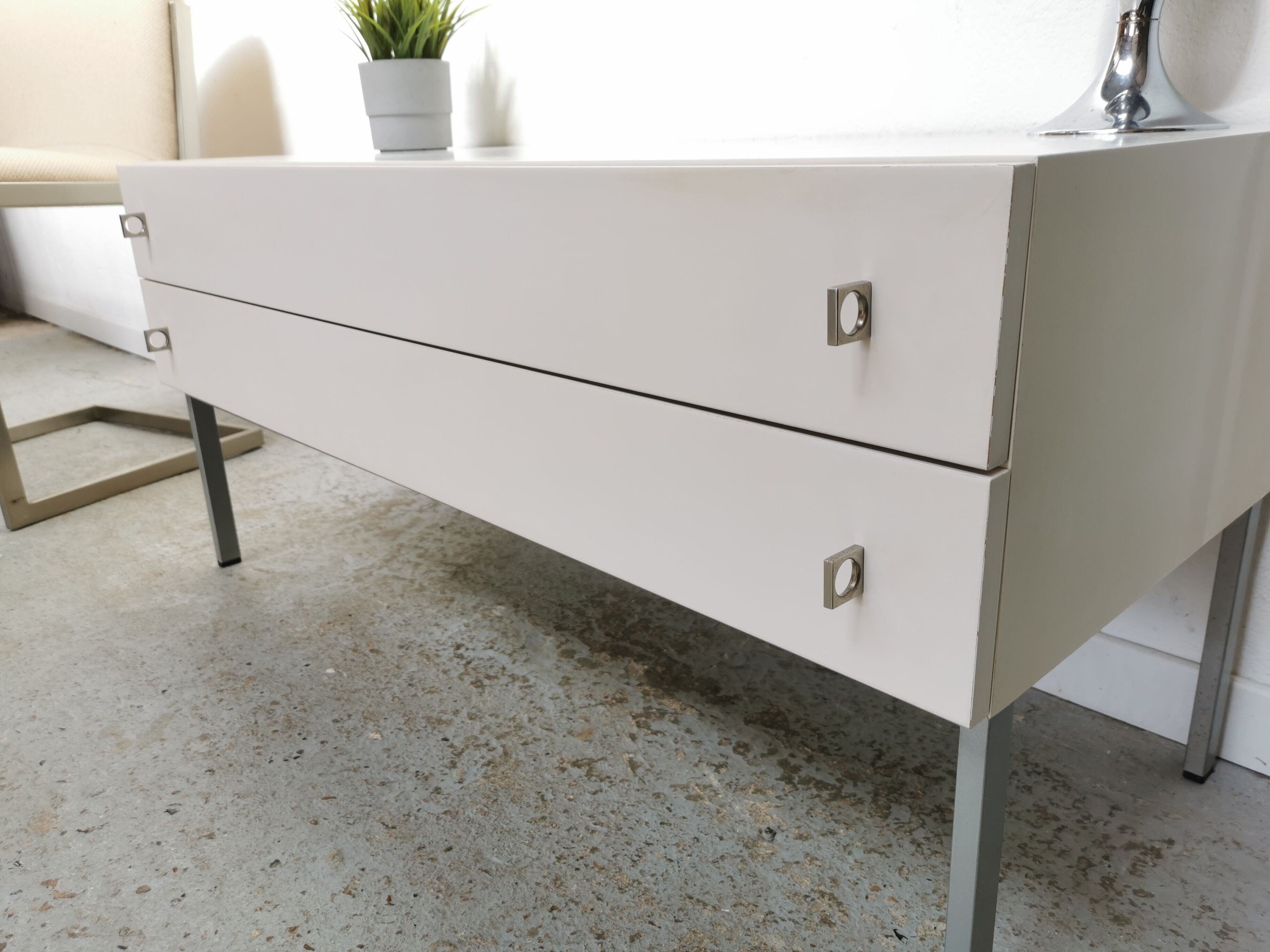 Bedside chest of drawers vintage design 1970