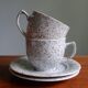 Bavaria, 2 coffee cups, 80s sandstone cups, West Germany