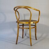 Le Corbusier b9 blond armchair, by Kohn, wooden seat 1915