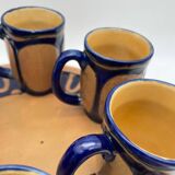 Cider service, Odetta HB Quimper, mugs and tray
