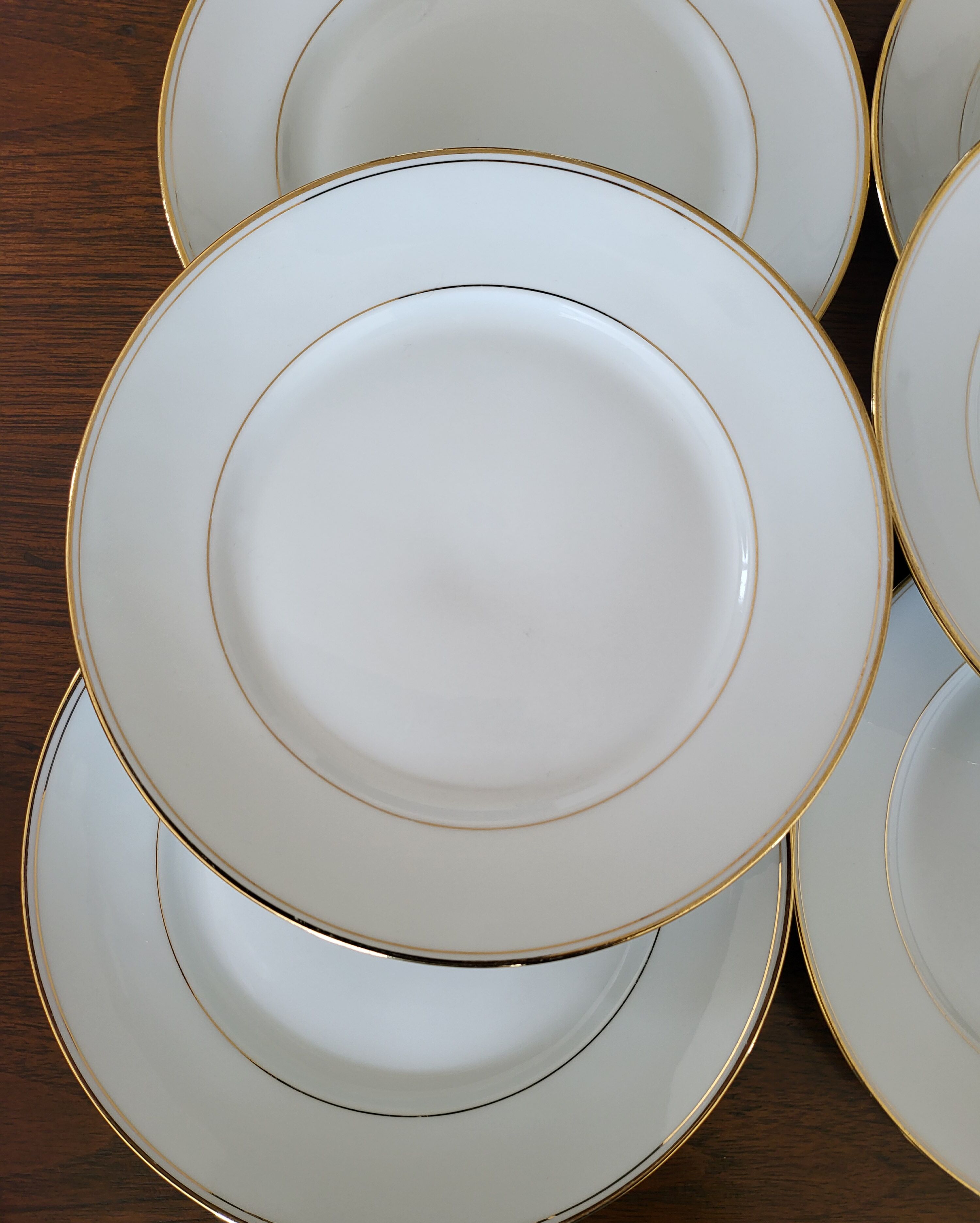 6 Flat Plates CNP Luxury Porcelain