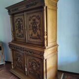 Armoire 2 corps style Henry 2 en noyer