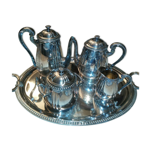 Service cafe metal argente - modele