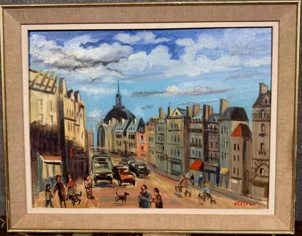 Ollier : huile sur toile marouflée sur panneau