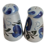 Vintage blue salt and pepper shaker set