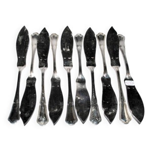 Lot de 10 couteaux à