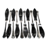 Lot de 10 couteaux à poisson ercuis en métal argenté modèle victoria spatours