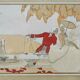 Pair of old frames watercolor drawings signed lamber lambery ? romantic