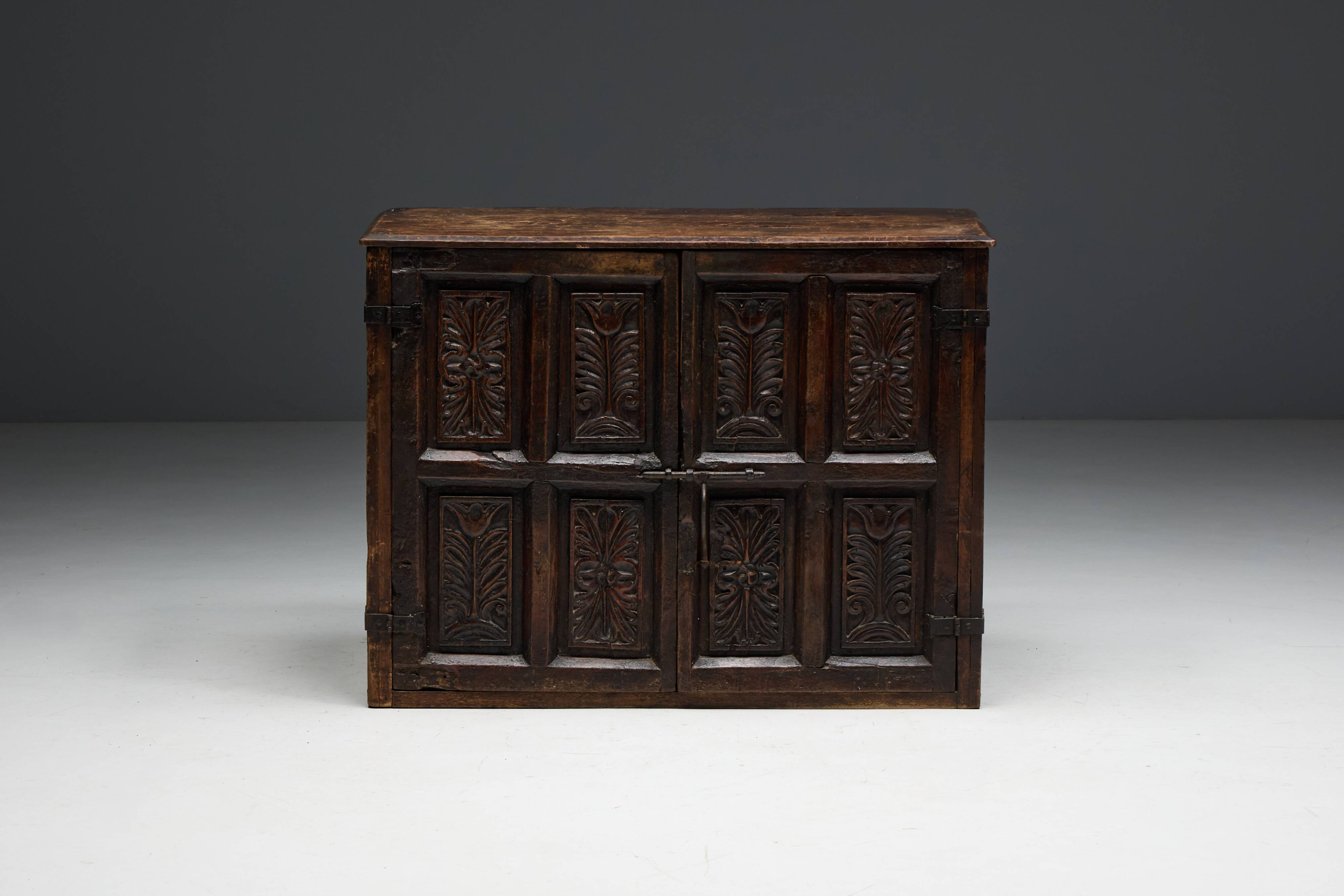 Antique Carved Cupboard, France, 18th Century