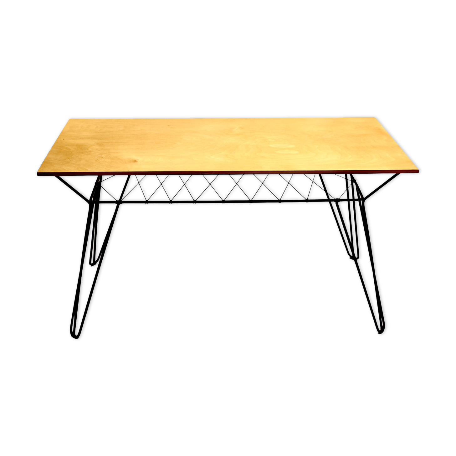 Table basse en bois et en métal