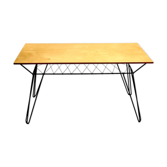 Big wooden and metal coffee table