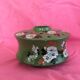 Flower pick in earthenware, early 20th century, handmade floral decoration