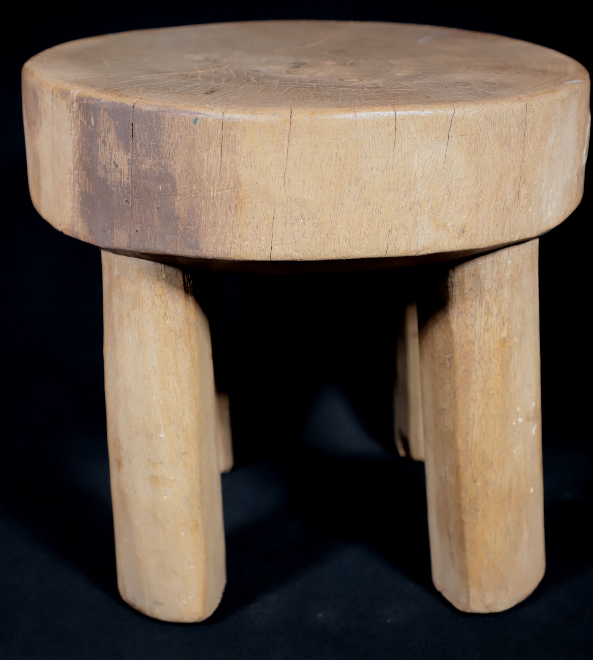 African Art Africa - Antique Wooden Stool West Africa - 21 Cms