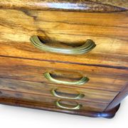 Italian art deco burl walnut chest of drawers, 1930s/1940s