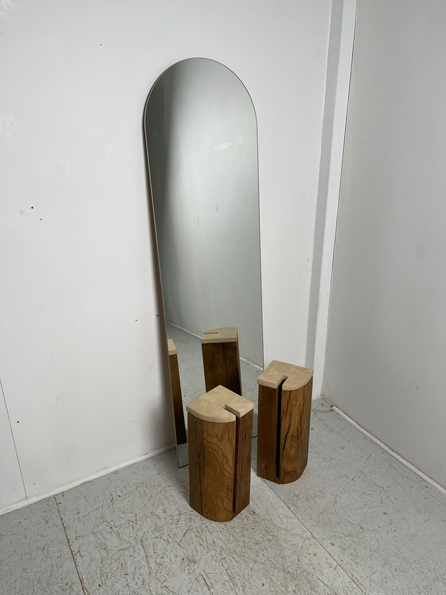 Grand miroir à poser