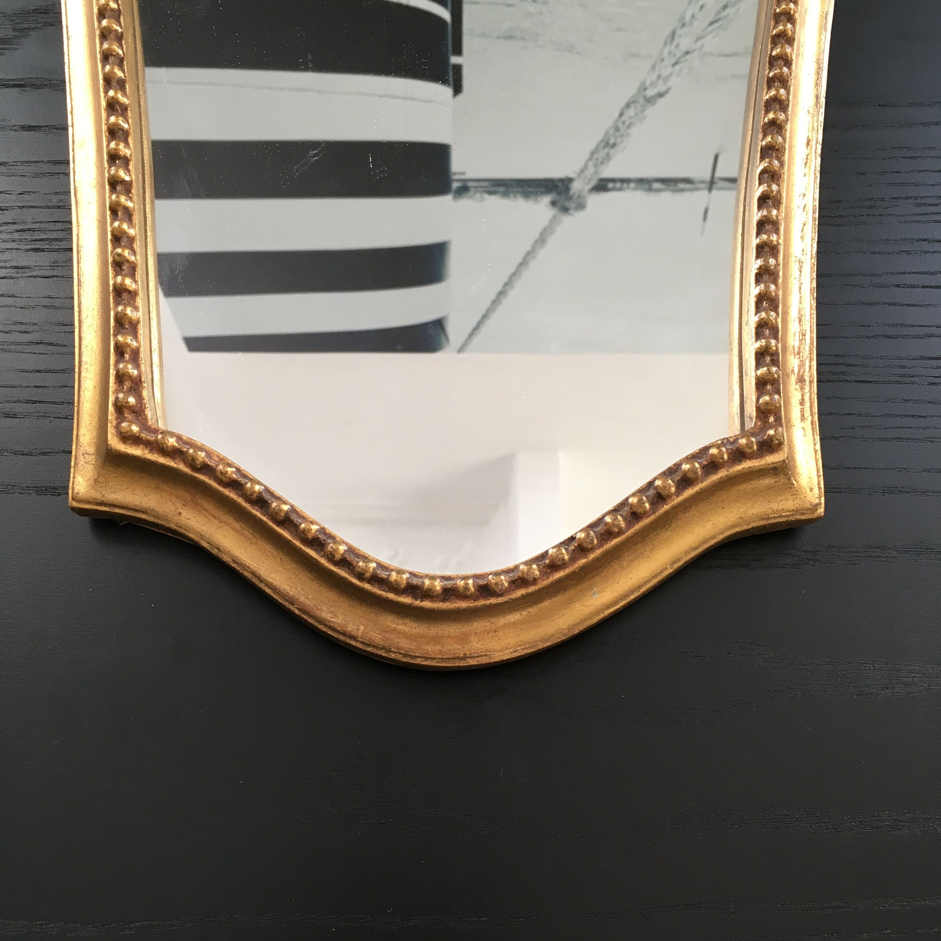 Mirror gilded décor beads 51x32