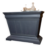 Old wooden counter, black patina