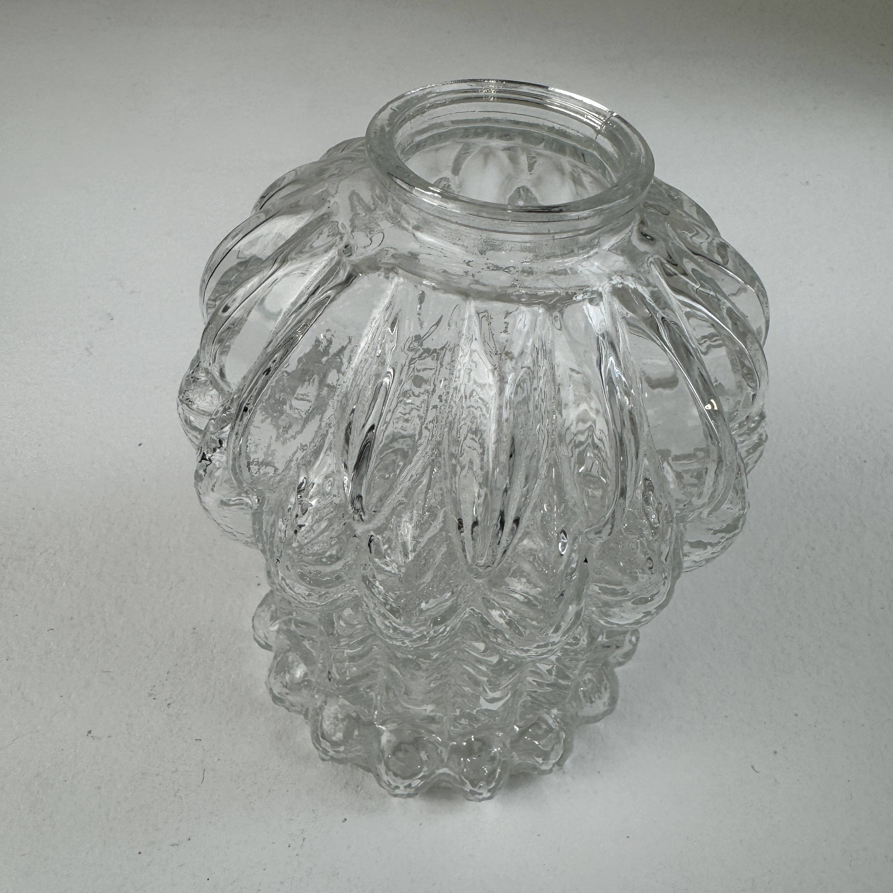 Vintage metal and glass wall light.