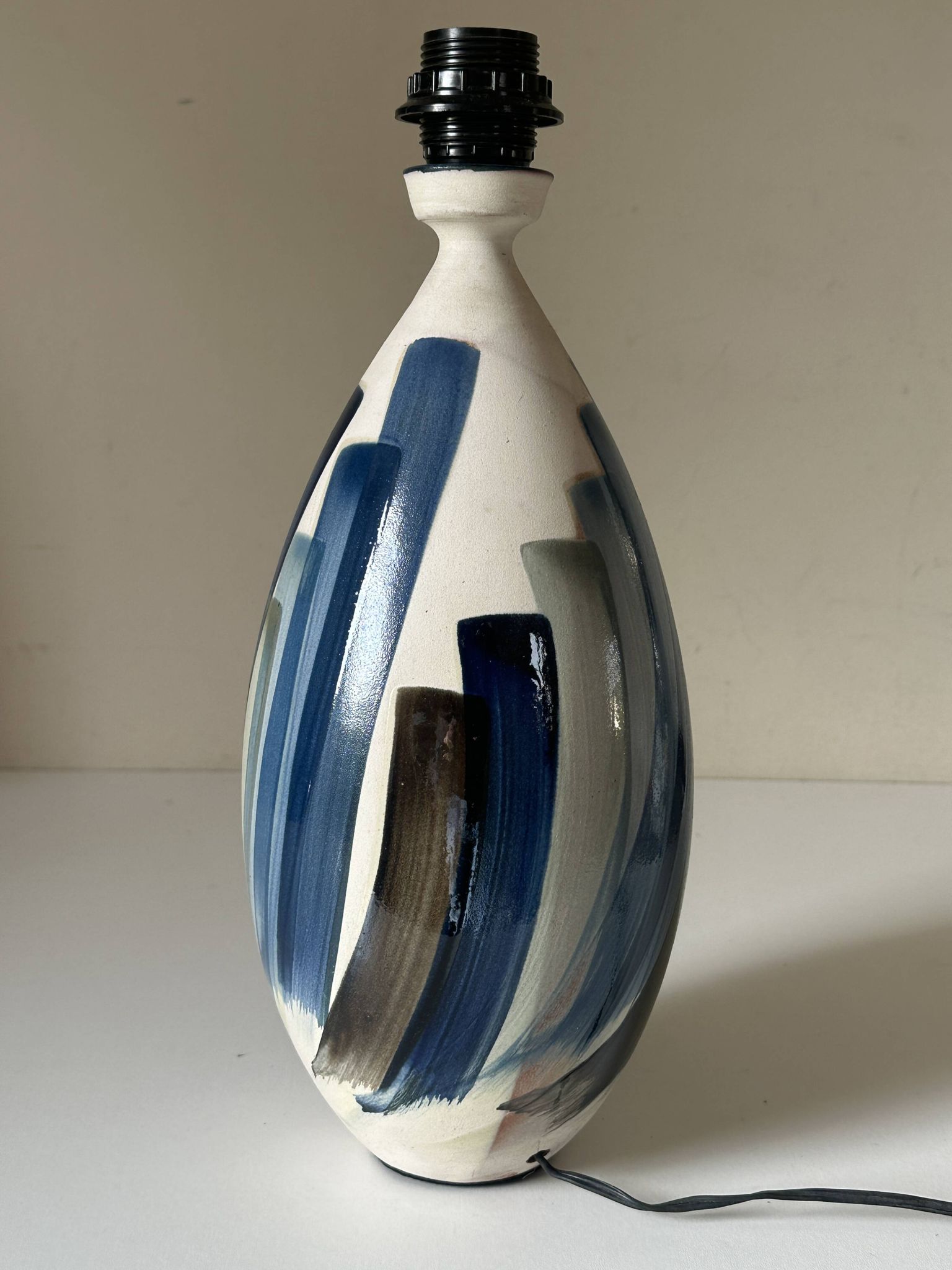 Pied de lampe terre cuite céramique vintage années 80 90