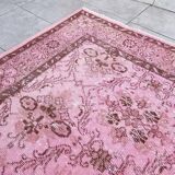 Oushak Turkish Pink Vintage Rug sku 1083