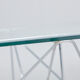 Max Sauze dining table in chrome steel wire and glass 1970s France