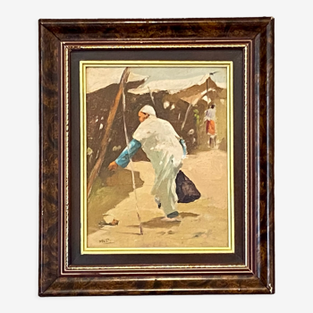Tableau orientaliste. Huile encadrée. 1940 60.