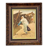 Orientalist painting. Framed oil. 1940 60.