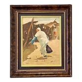 Orientalist painting. Framed oil. 1940 60.