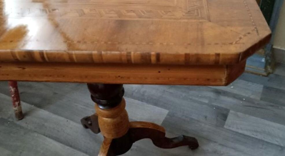 Table en marqueterie, 19th century Italy