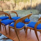 Set oval table Baumann Gondola 6 chairs years 70