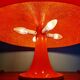 Lampe Nesso, fibre de verre orange, Giancarlo Mattioli, Artemide,1960