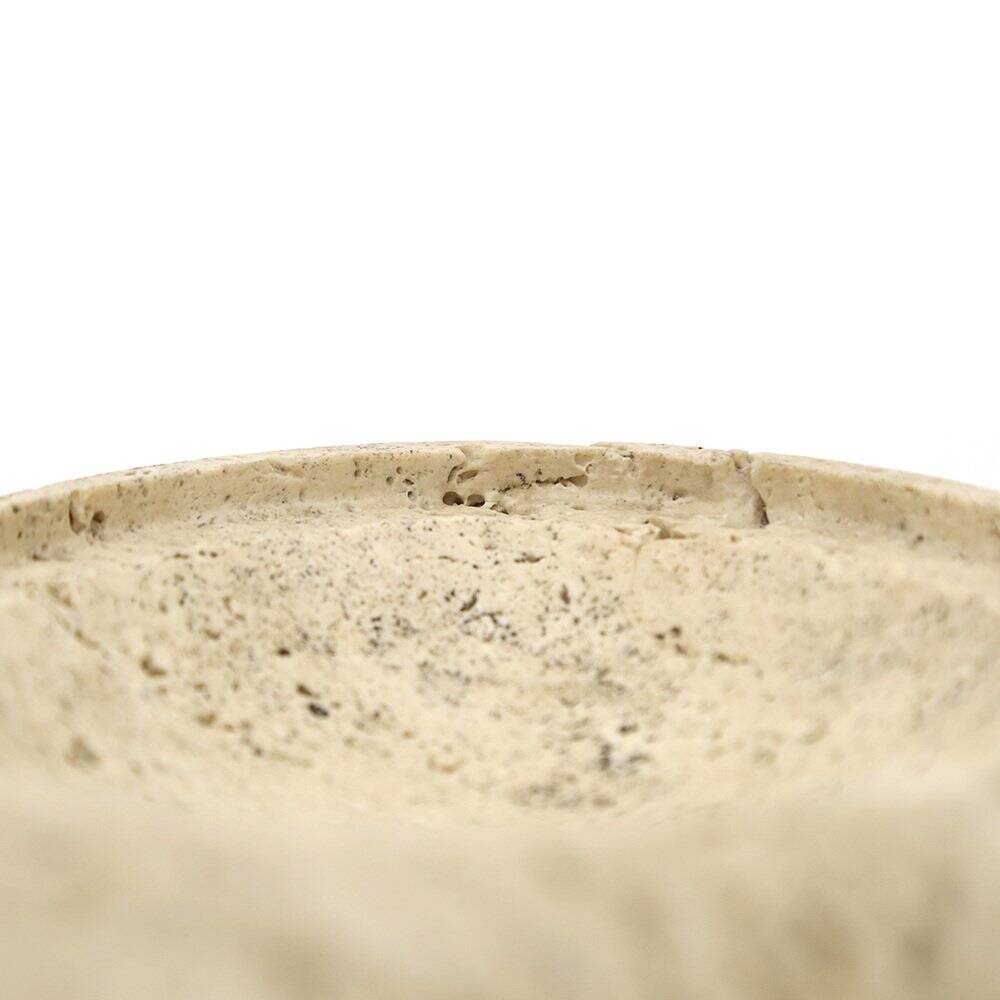 Bol en travertin ou plateau à pièces, années 1970