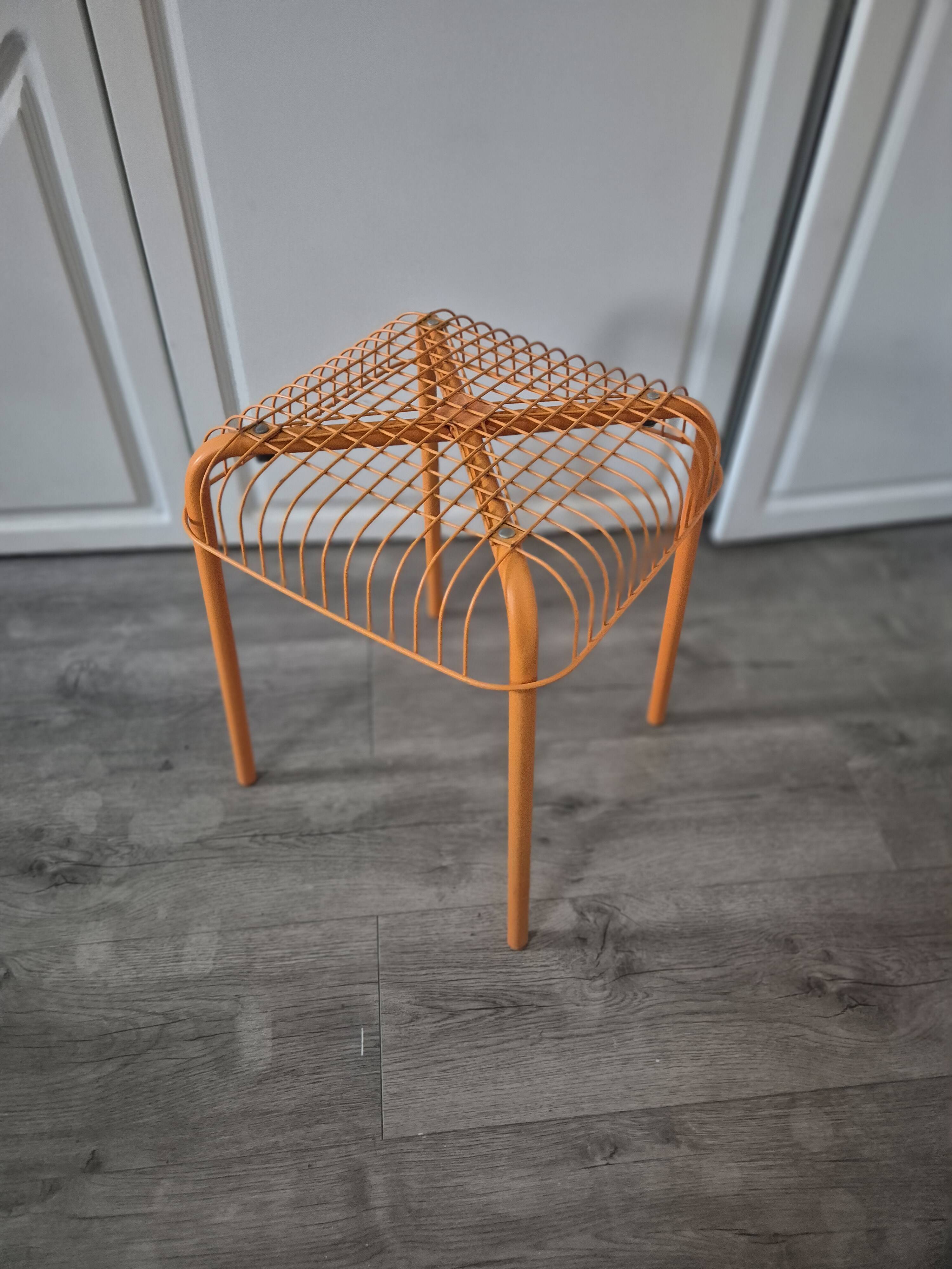 Ikea vasteron stool 2014 orange metal