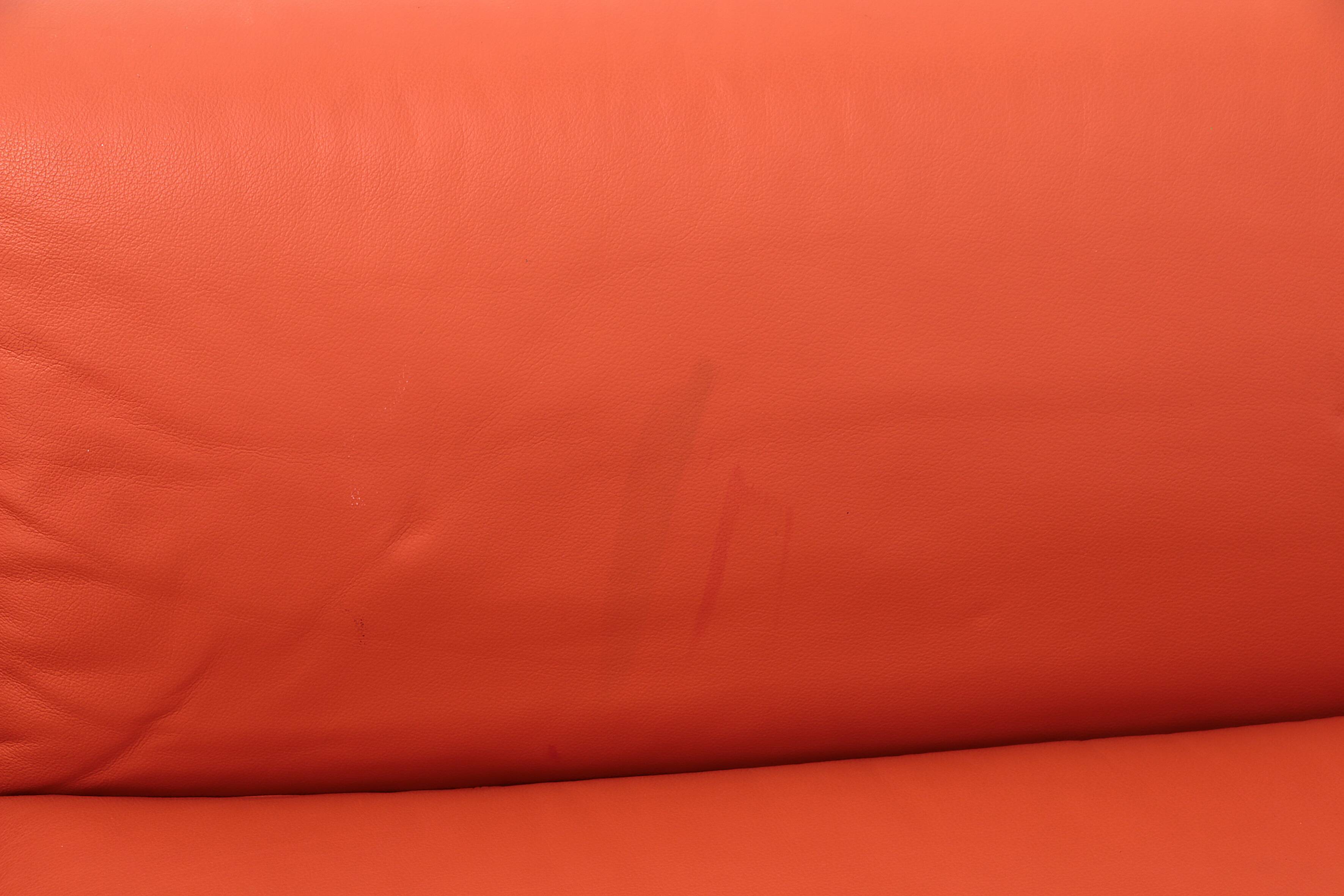 Mario Bellini Amanta modular sofa in orange leather for C&B Italy, 1960s