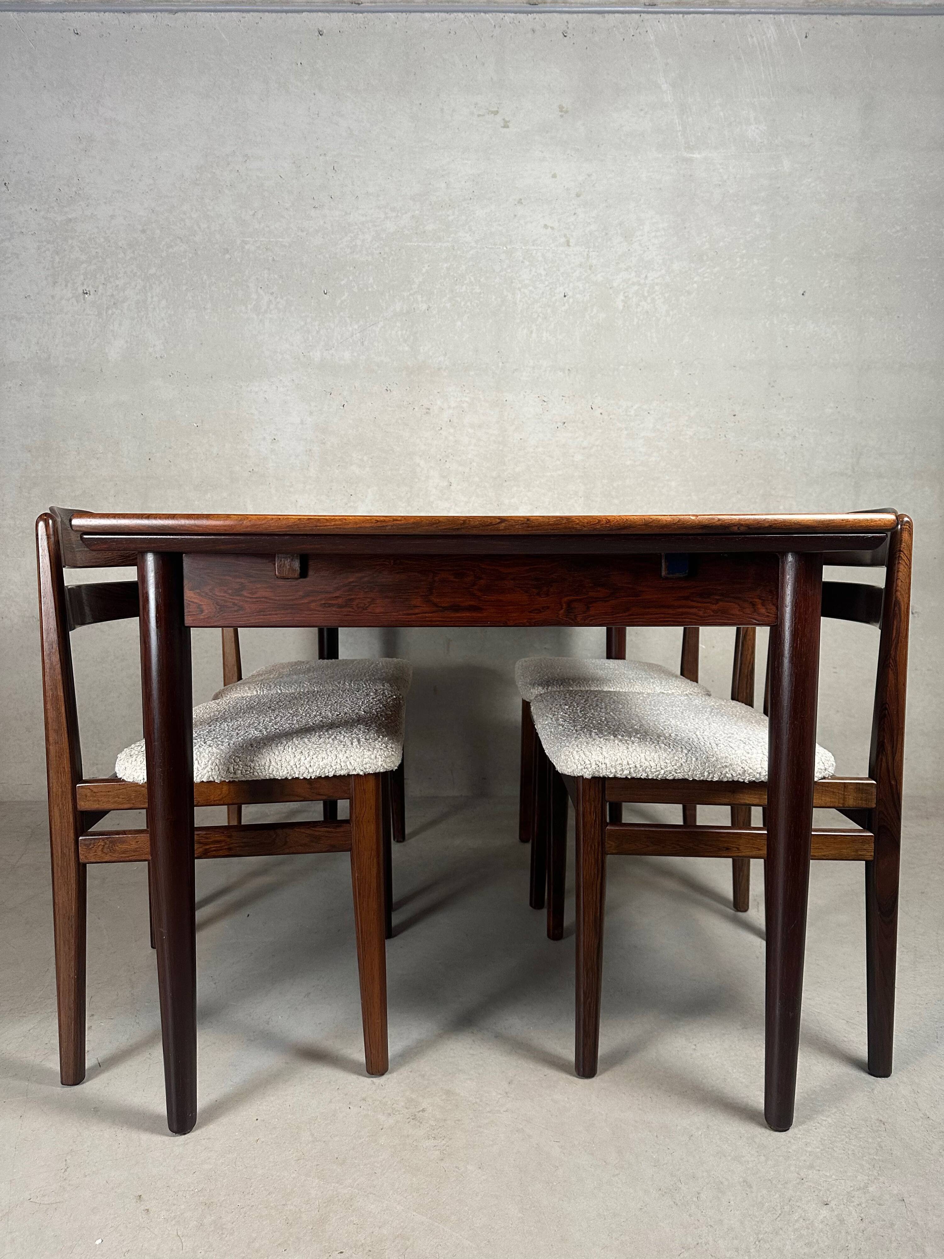 Mid-century rosewood dining room set