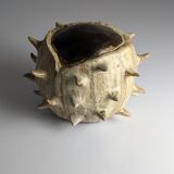 Large Organic Glazed Stoneware Chestnut Sculpture, 20th Century