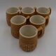 Série 6 mugs céramique BP vintage