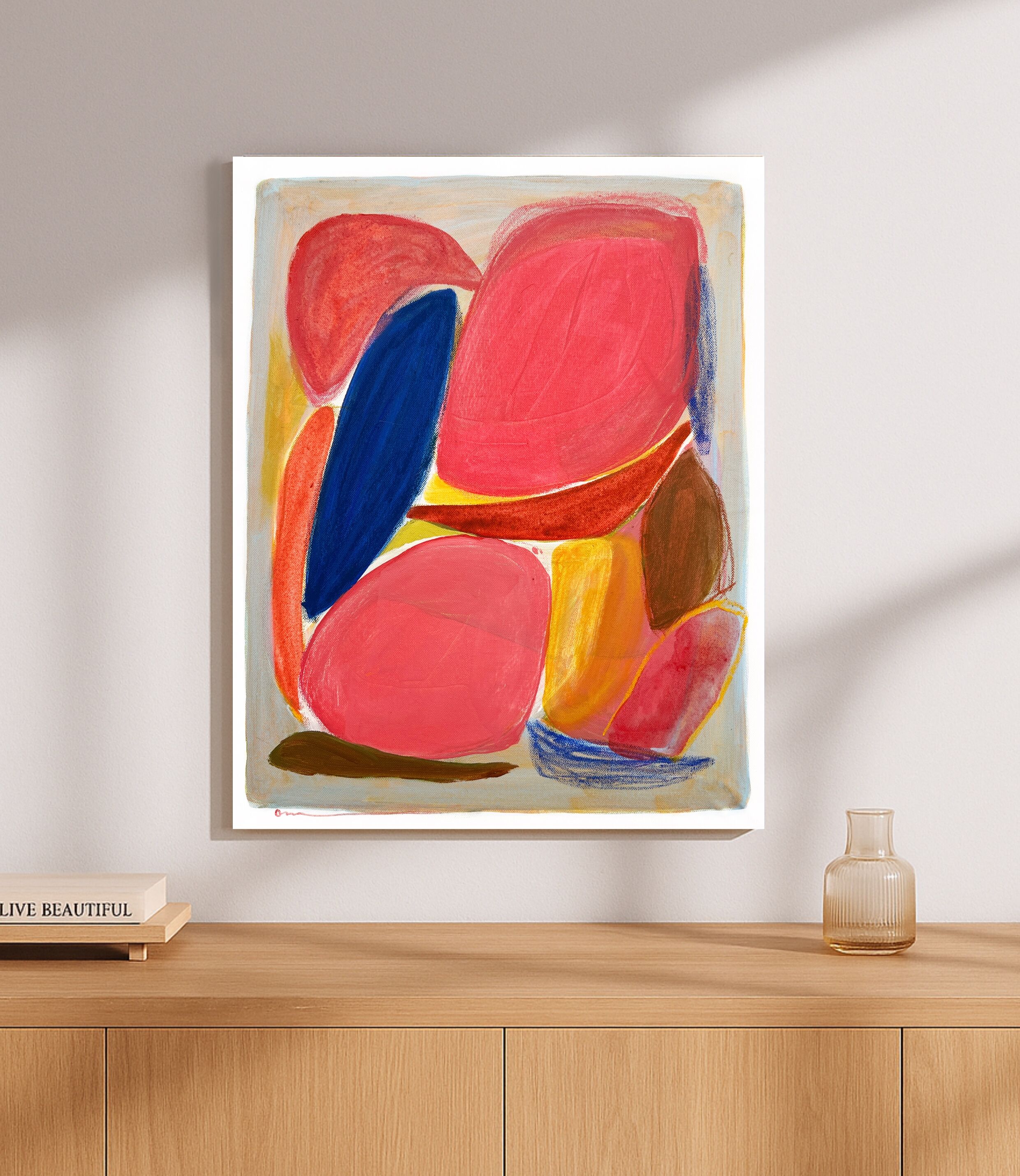 Abstract painting on canvas