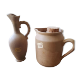 Jug and carafe in old stoneware