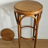 1940s curved wood side table