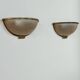 Vintage wall lights, brass and perspex, France, 1970.