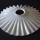 French Vintage 1930s Art Deco White Opaline Glass Pleated Lamp Shade