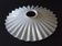 French Vintage 1930s Art Deco White Opaline Glass Pleated Lamp Shade
