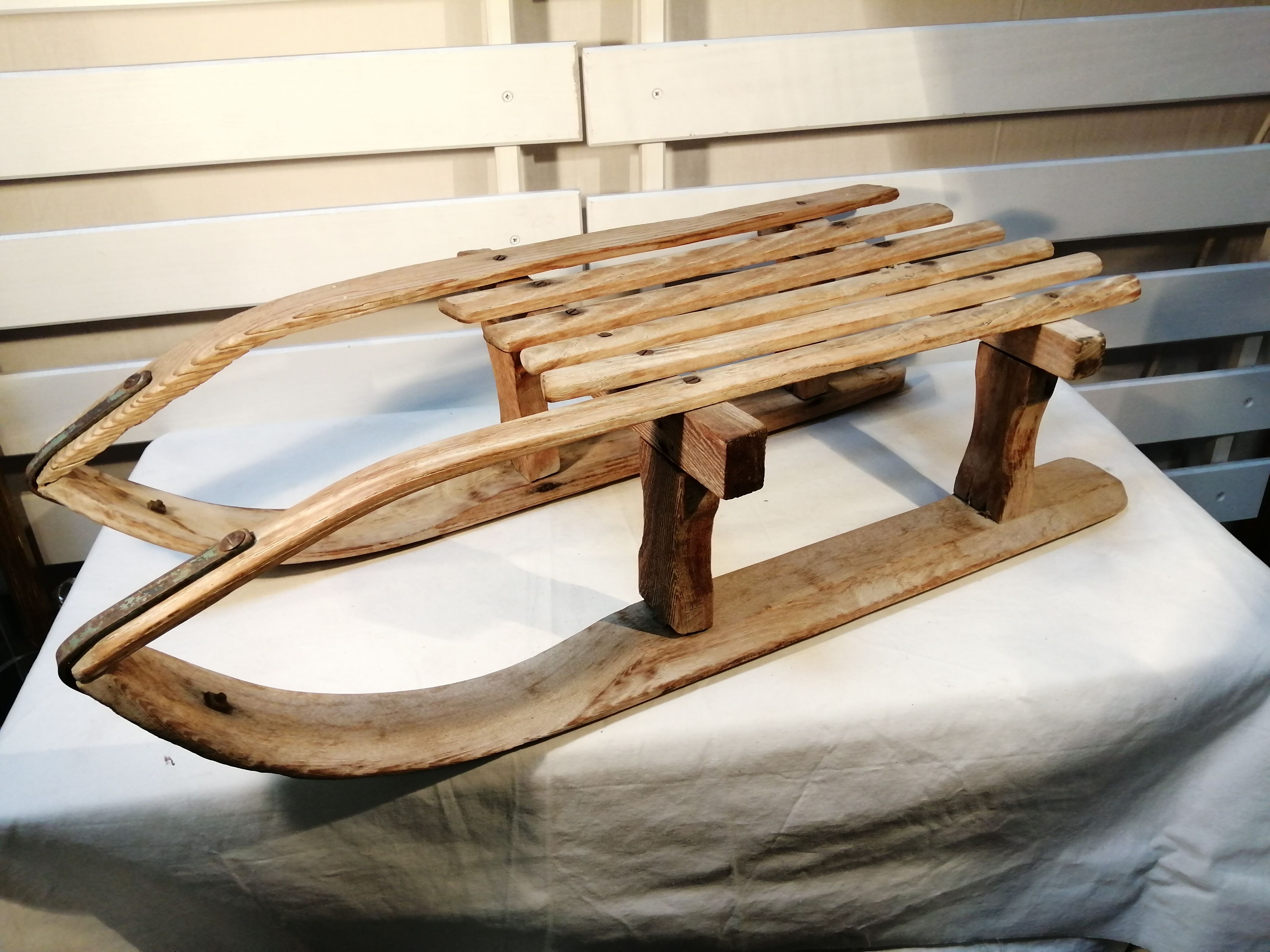Old wooden sledge - vintage